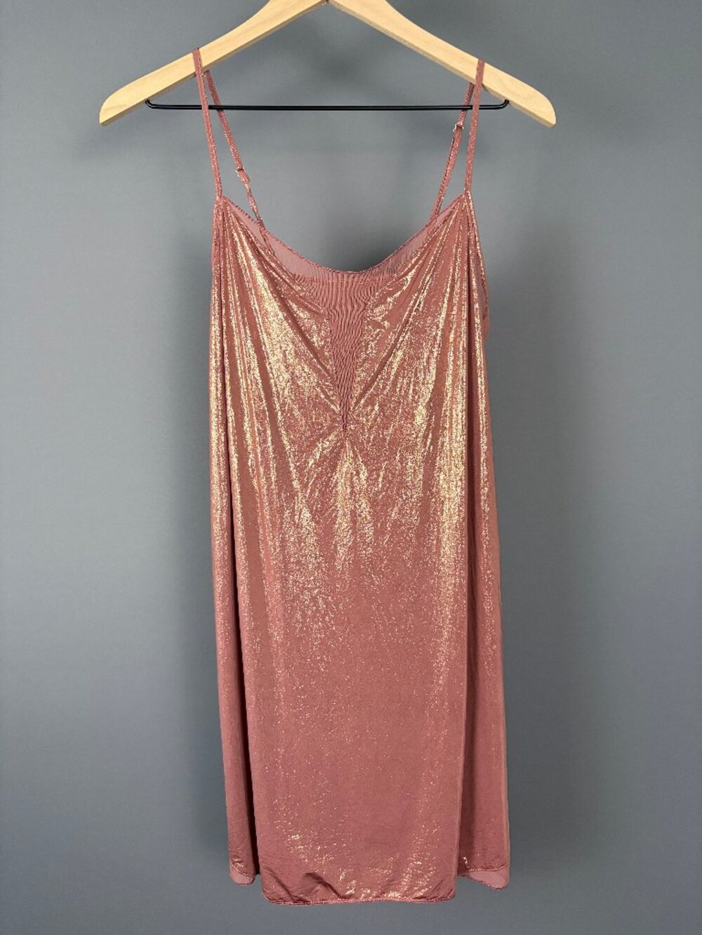 Victoria’s Secret Metallic Mauve Mesh Slip Chemise M
